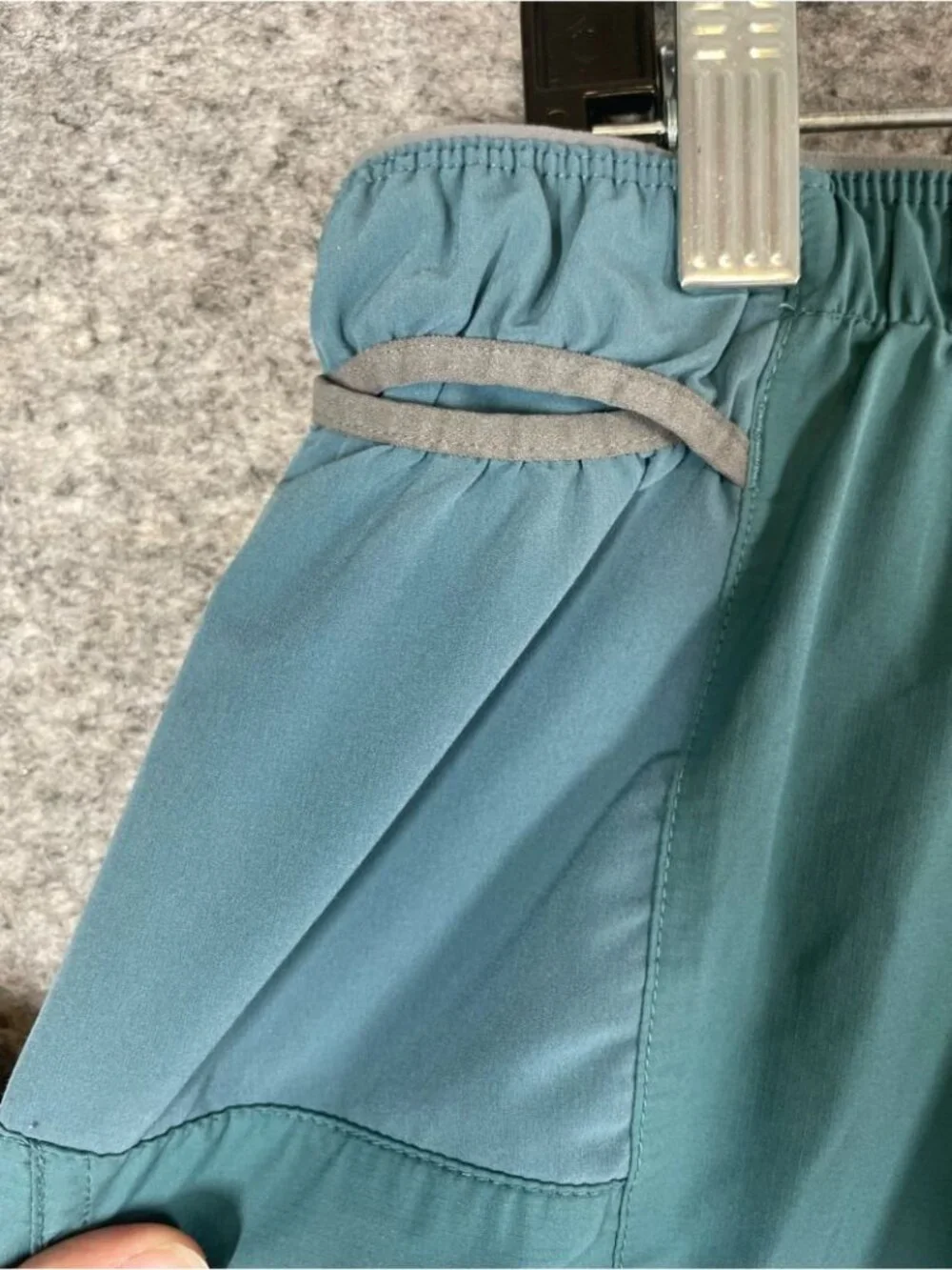 Patagonia Mens Running Shorts Blue Green Large Trail Athletic Outdoor Hiking